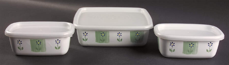 Cloverhill Floral 6 Piece Metal Bake & Save Set by Pfaltzgraff-1