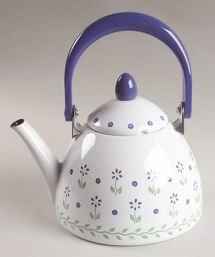 Cloverhill Floral Metal Kettle & Lid by Pfaltzgraff-1