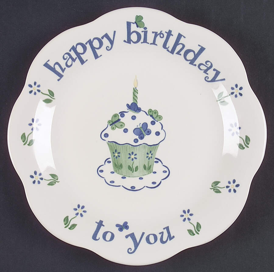 Cloverhill Floral Happy Birthday Plate by Pfaltzgraff-1