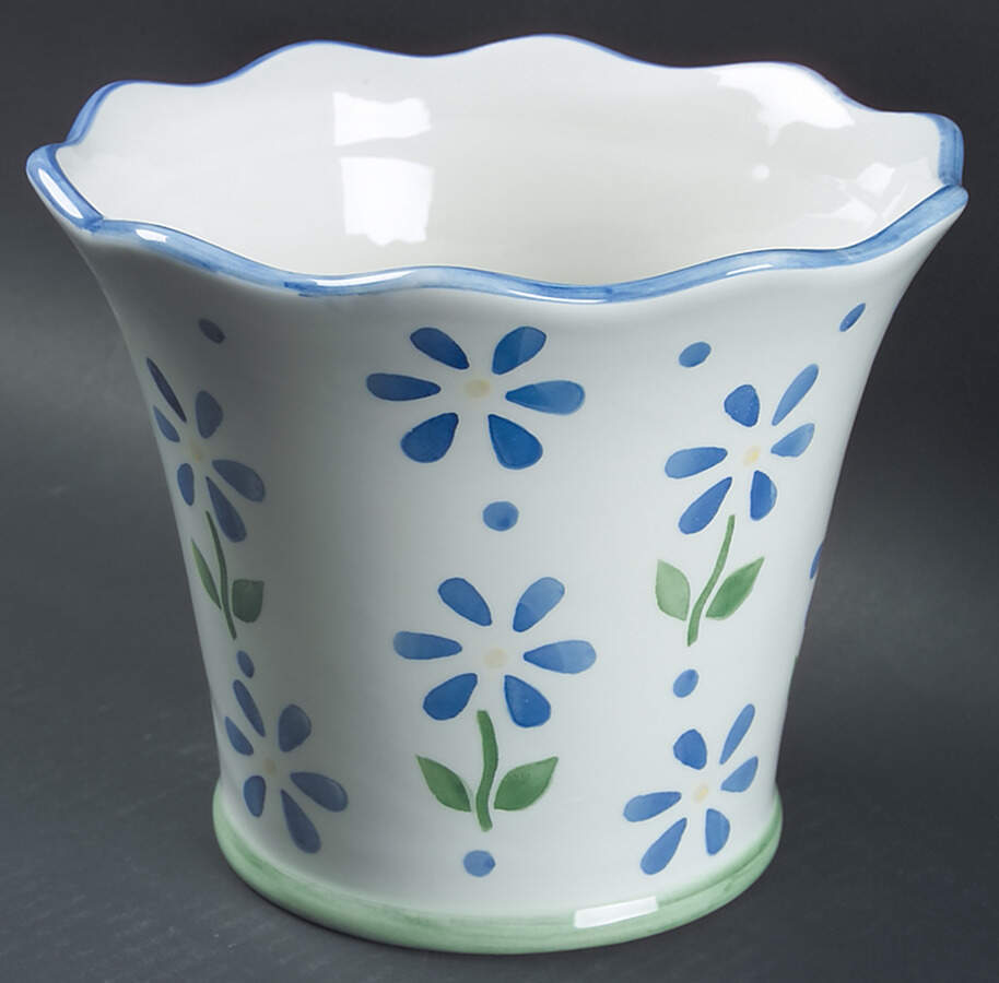 Cloverhill Floral 6" Flower Pot by Pfaltzgraff-1