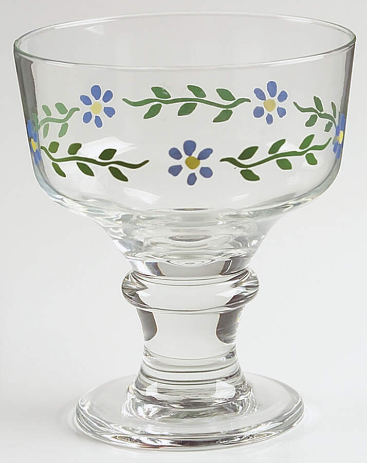Cloverhill Floral 10 Oz Glassware Sherbet by Pfaltzgraff-1