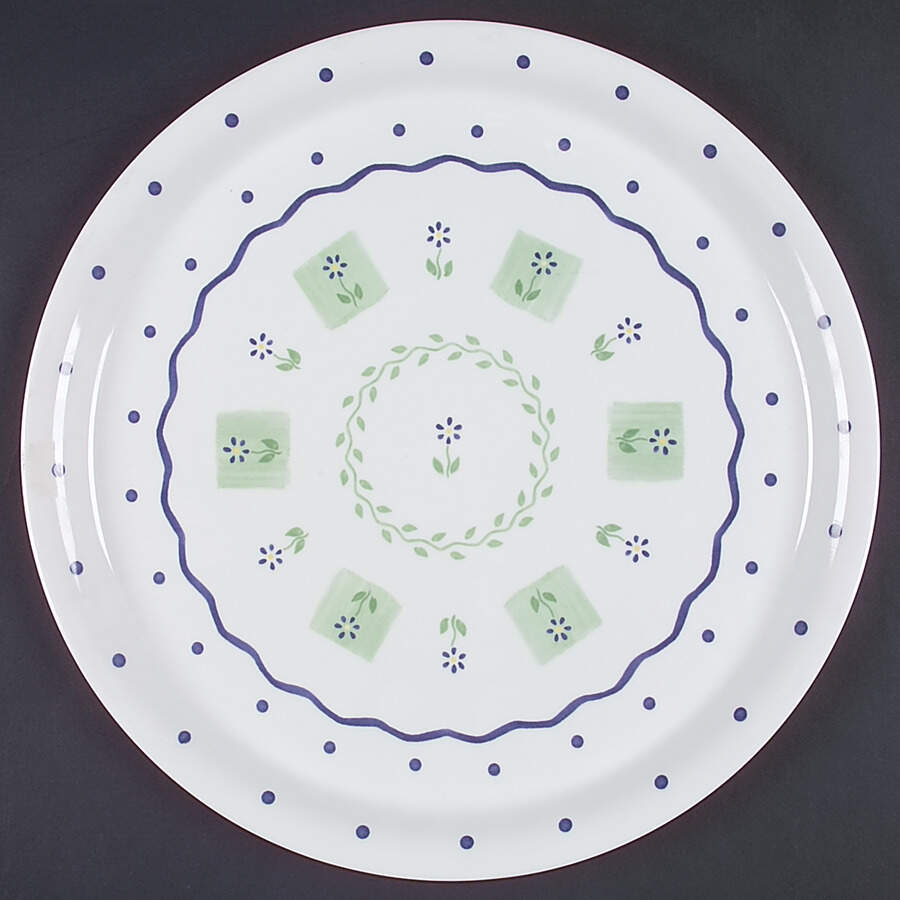 Cloverhill Floral 14" Round Melamine Tray by Pfaltzgraff-1