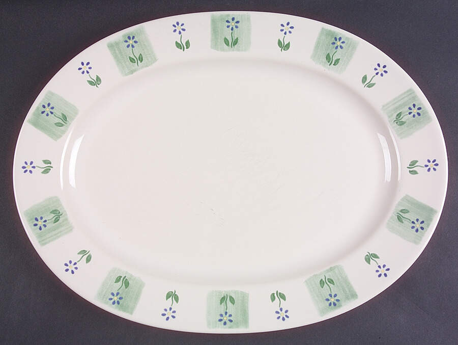 Cloverhill Floral 14" Oval Serving Platter by Pfaltzgraff-1
