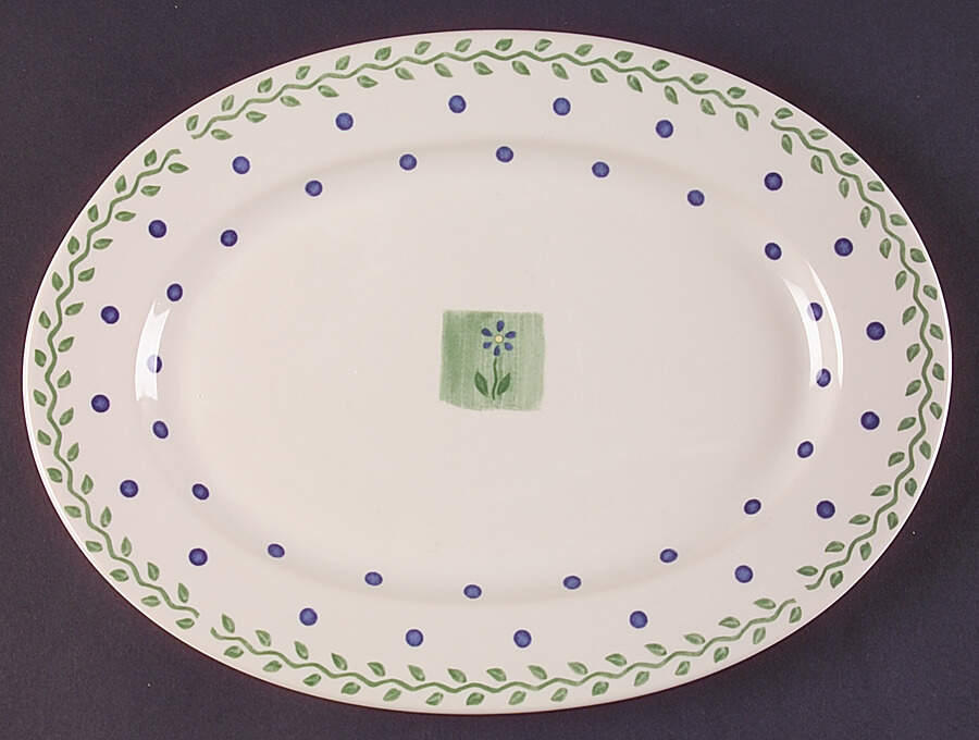 Cloverhill Floral 12" Oval Serving Platter by Pfaltzgraff-1
