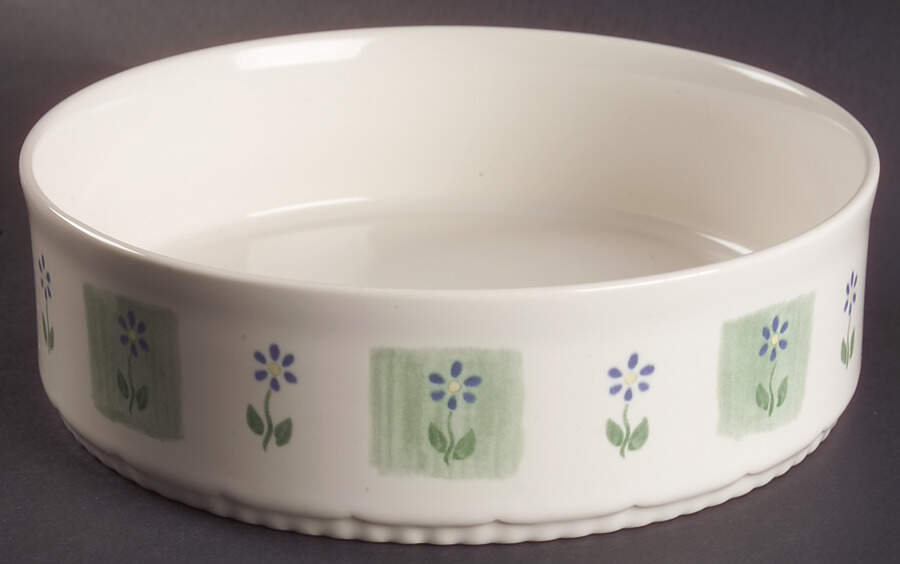 Cloverhill Floral Round Shallow Microwave Baker by Pfaltzgraff-1