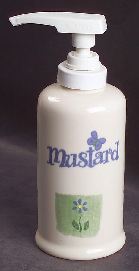 Cloverhill Floral Mustard Dispenser by Pfaltzgraff-1