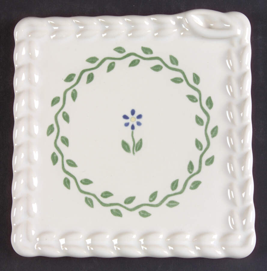 Cloverhill Floral Embossed Square Trivet by Pfaltzgraff-1