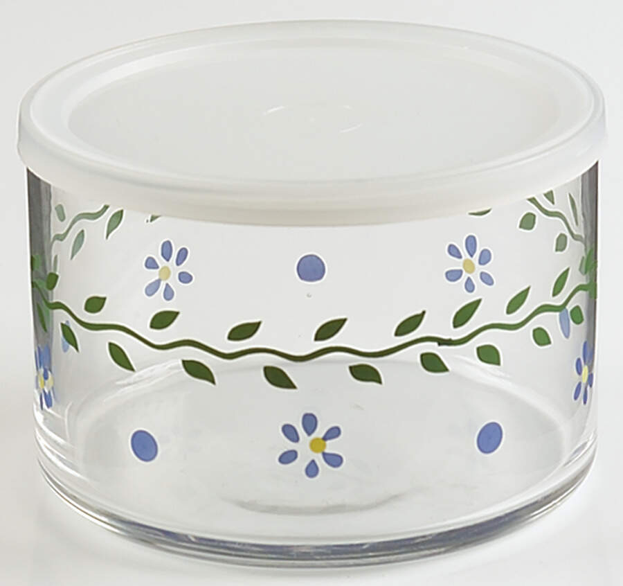 Cloverhill Floral Small Glassware Storage Jar & Lid by Pfaltzgraff-1