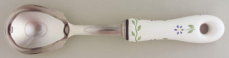 Cloverhill Floral Salad Serving Spoon with Stainless Bowl by Pfaltzgraff-1