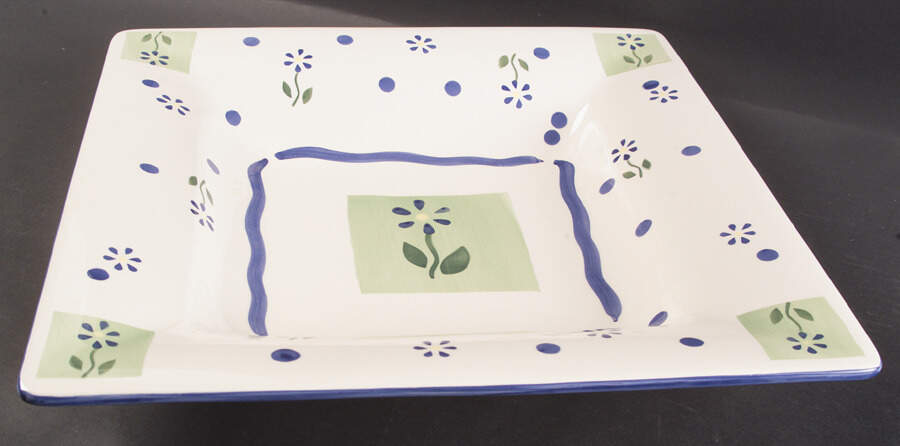 Cloverhill Floral 14" Square Platter by Pfaltzgraff-1