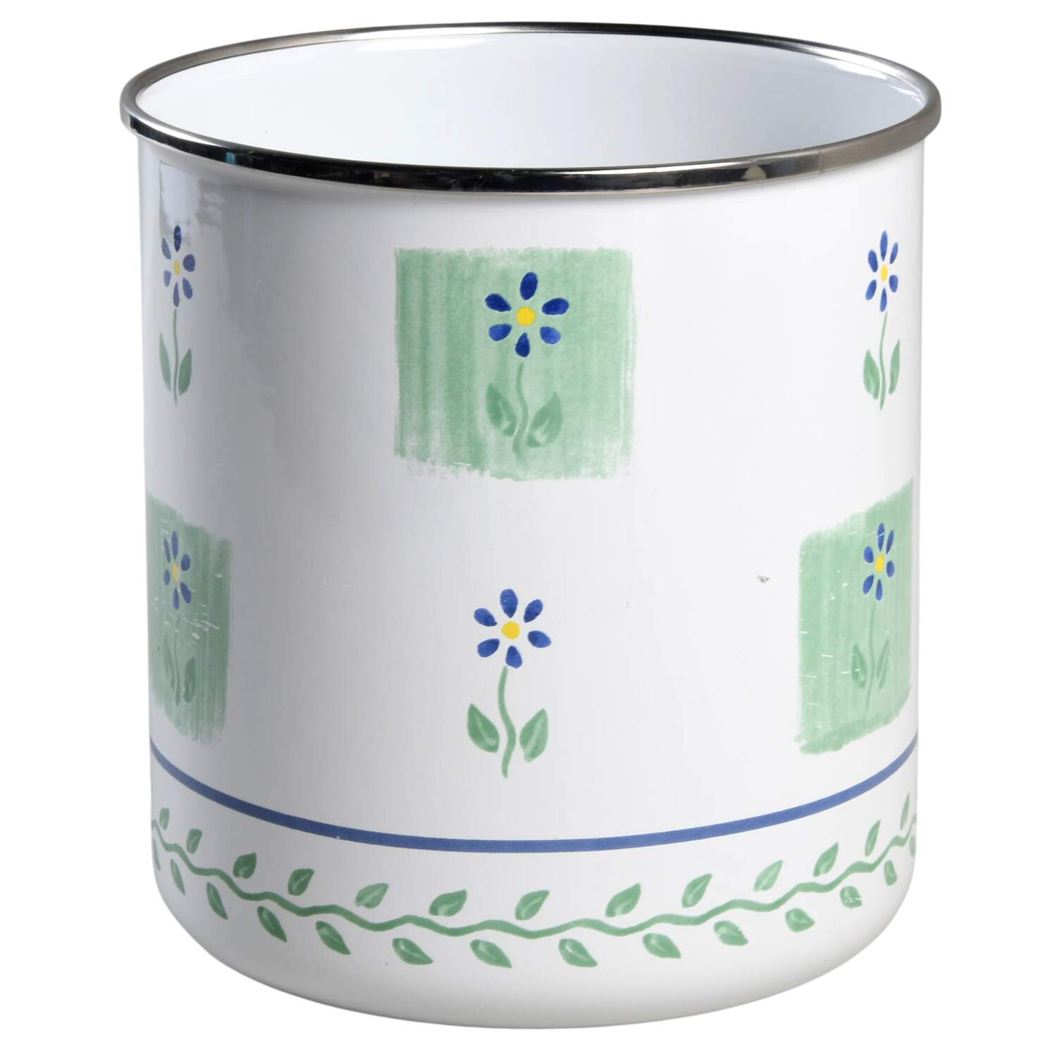 Cloverhill Floral Medium Metal Canister No Wood Lid by Pfaltzgraff-1