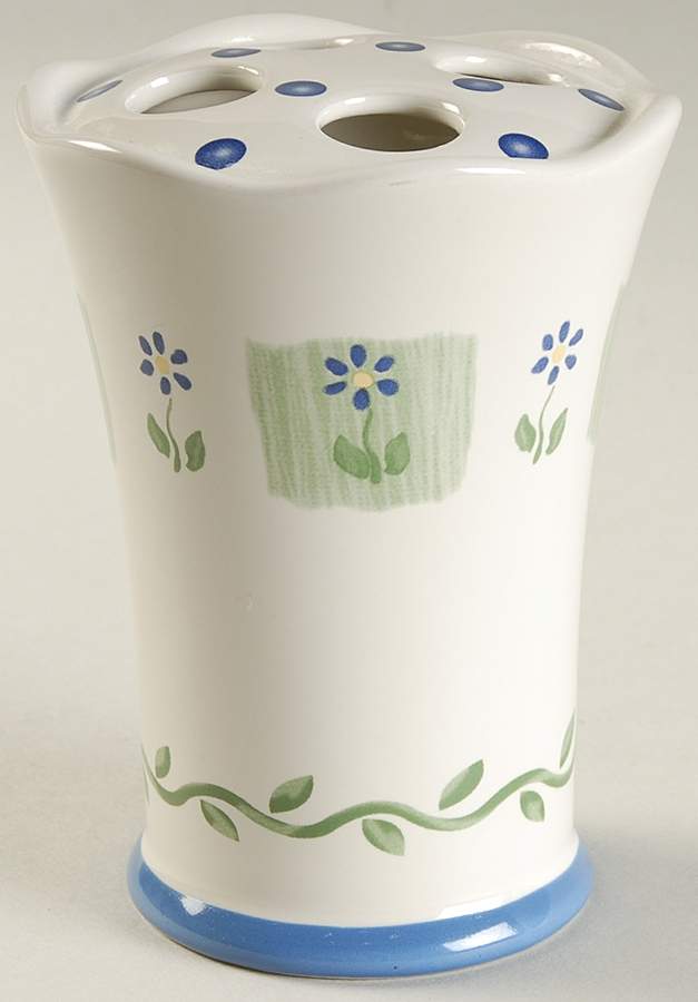 Cloverhill Floral Toothbrush Holder by Pfaltzgraff-1