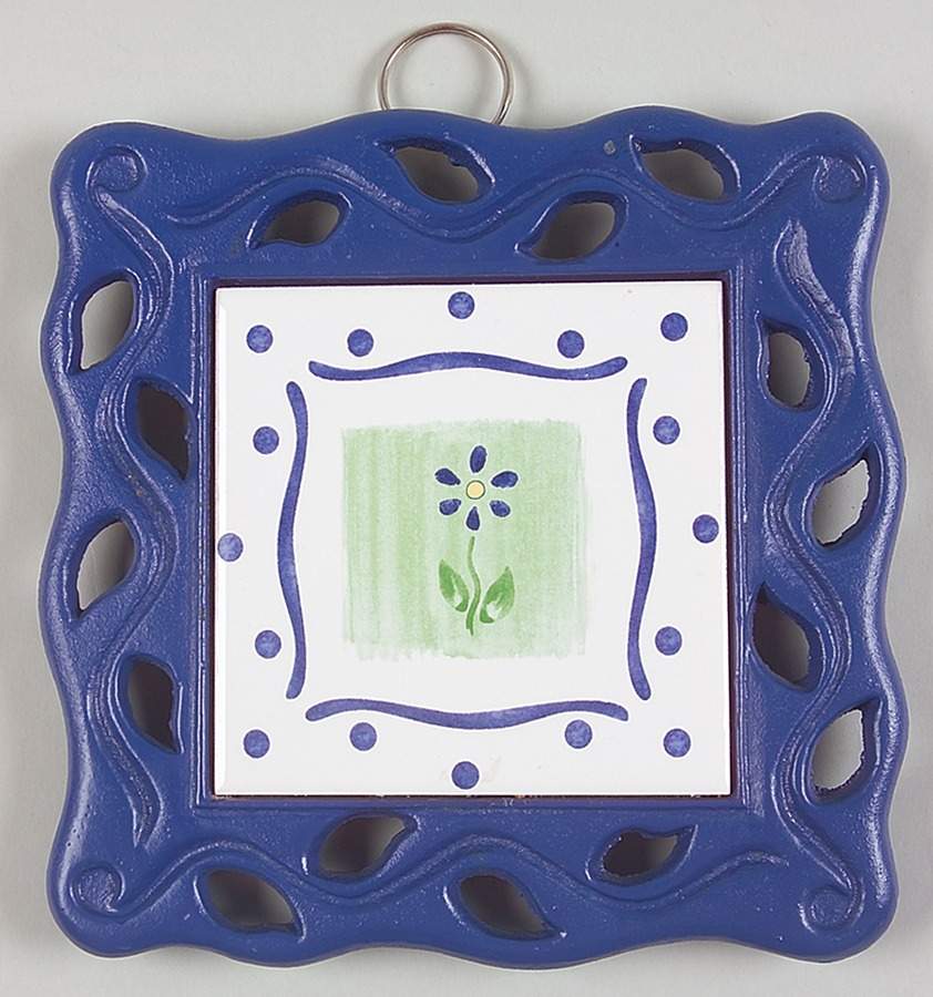 Cloverhill Floral Metal Frame Square Trivet by Pfaltzgraff-1