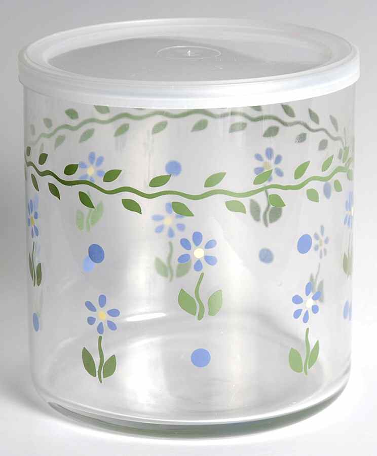 Cloverhill Floral Medium Glassware Storage Jar & Lid by Pfaltzgraff-1