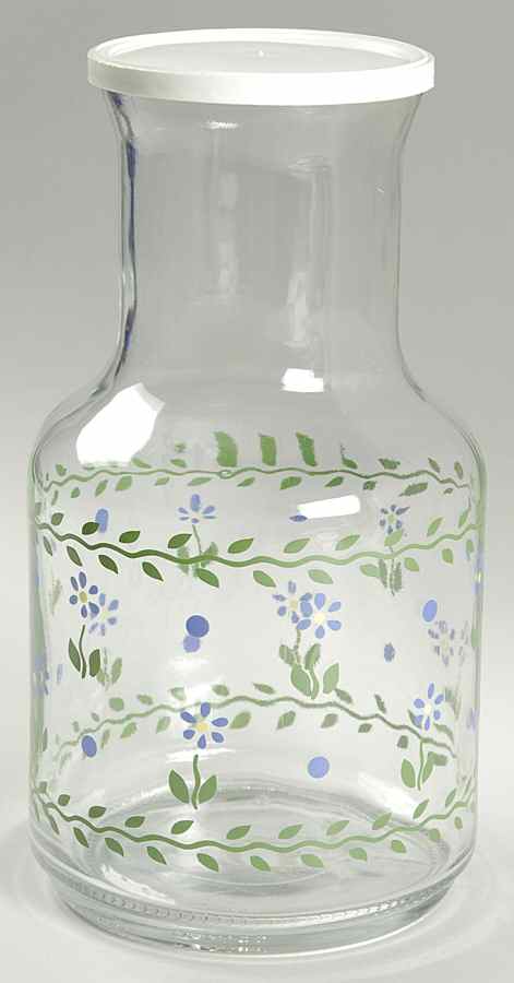 Cloverhill Floral Glassware Decanter by Pfaltzgraff-1