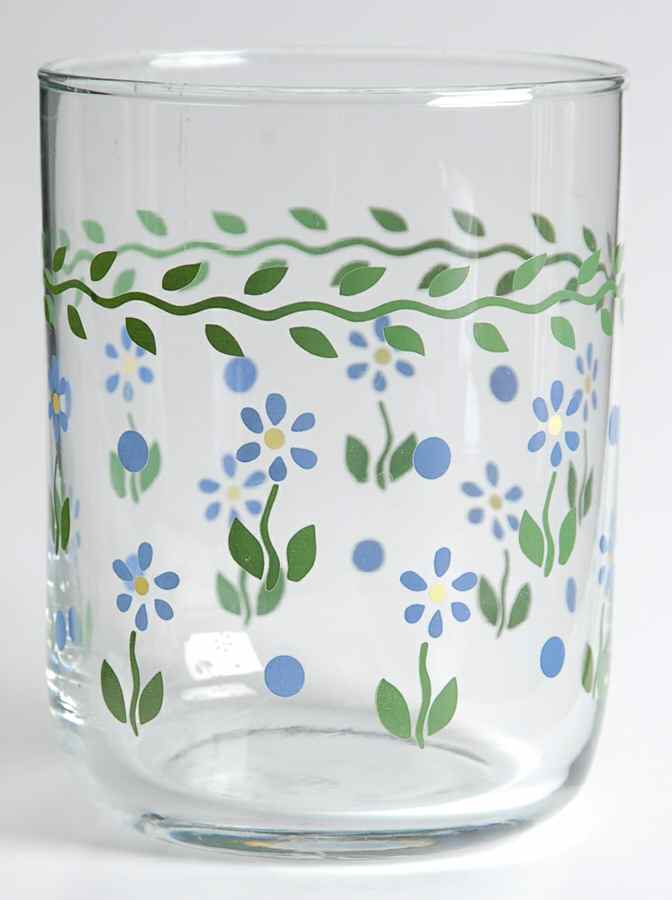 Cloverhill Floral Glassware Double Old Fashioned by Pfaltzgraff-1
