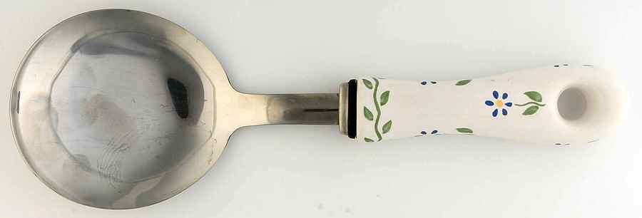 Cloverhill Floral Casserole Spoon with Stainless Bowl by Pfaltzgraff-1