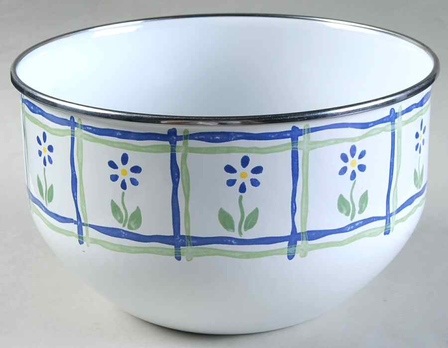 Cloverhill Floral 7 3/4" Metal Bowl by Pfaltzgraff-1