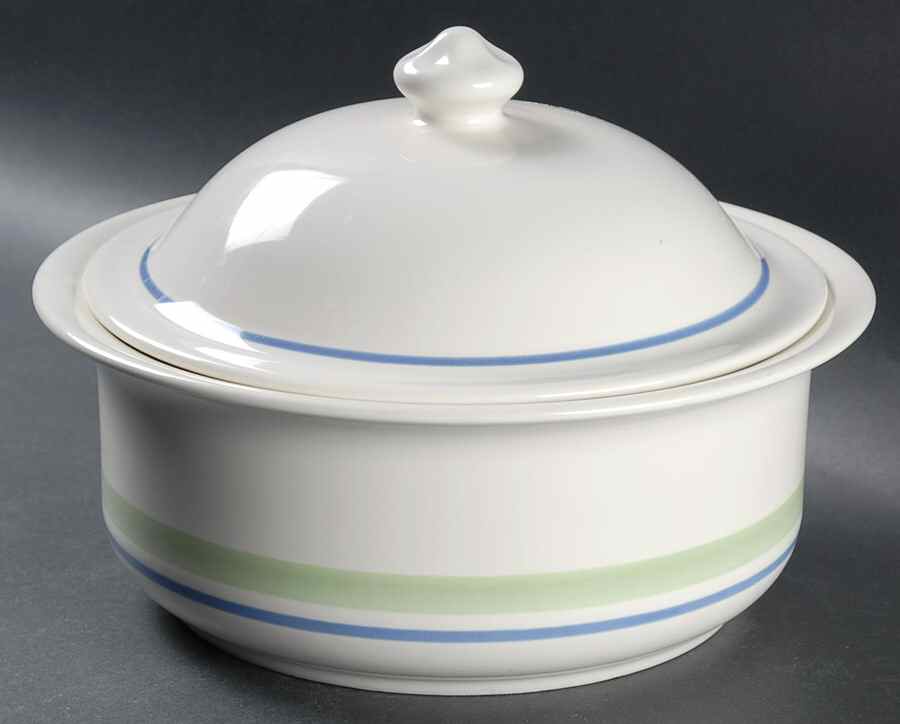 Cloverhill Band 2.5 Qt Round Covered Casserole by Pfaltzgraff-1