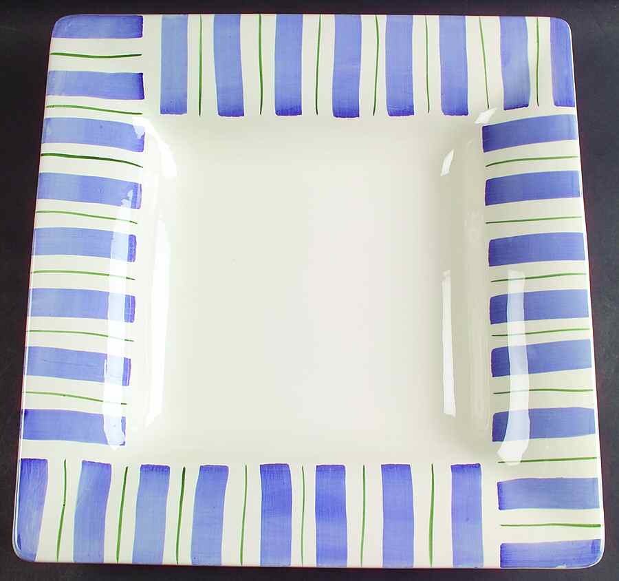 Wyngate Stripe 14" Square Platter by Pfaltzgraff-1