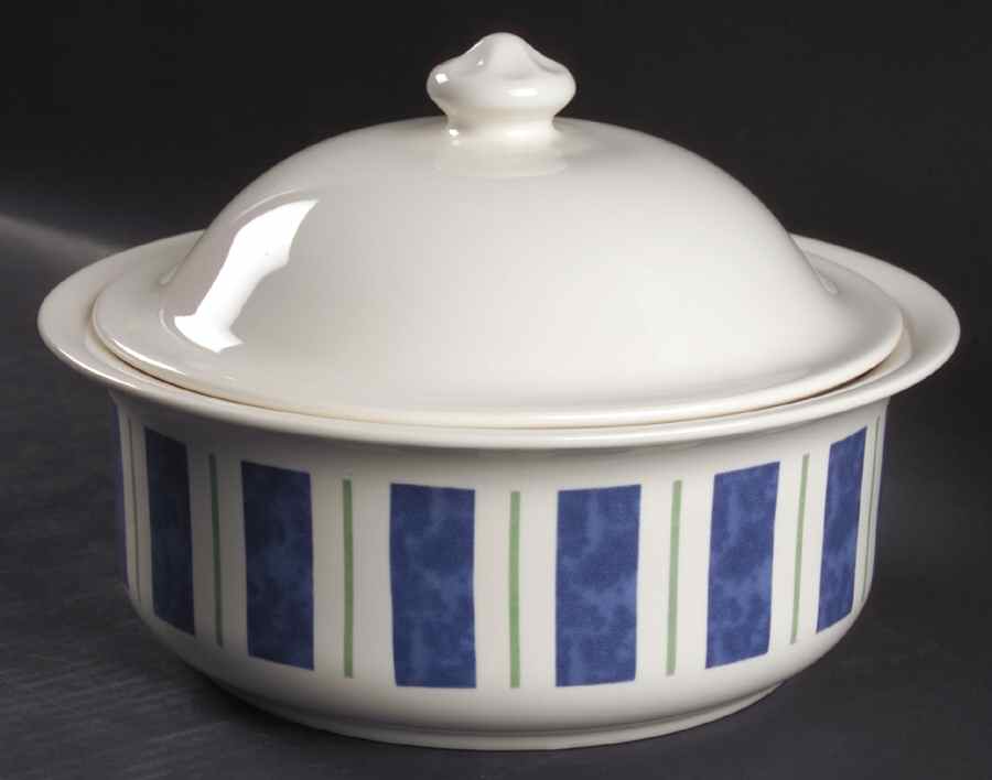 Wyngate Stripe 2 Qt Round Covered Casserole by Pfaltzgraff-1