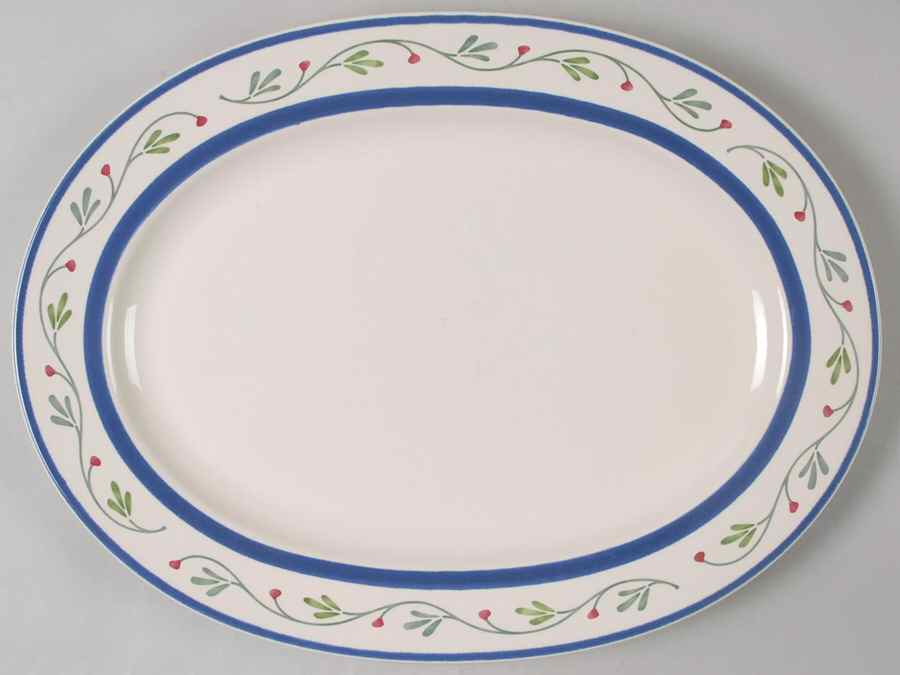 Wyngate Floral 14" Oval Serving Platter by Pfaltzgraff-1