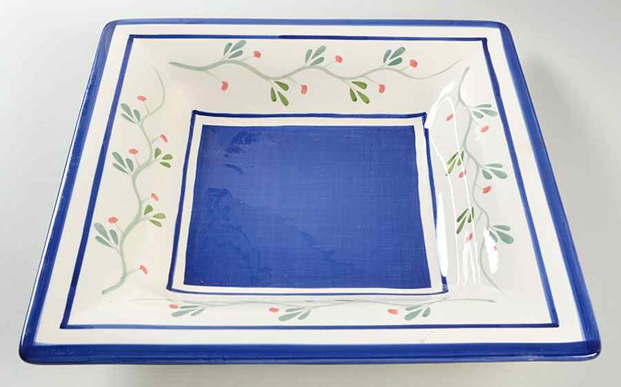Wyngate Floral 14" Square Platter by Pfaltzgraff-1