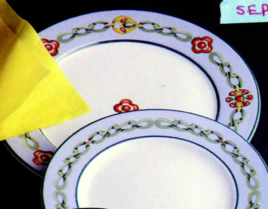 Medicis Bleu Dinner Plate by Porcelaine De Paris-1