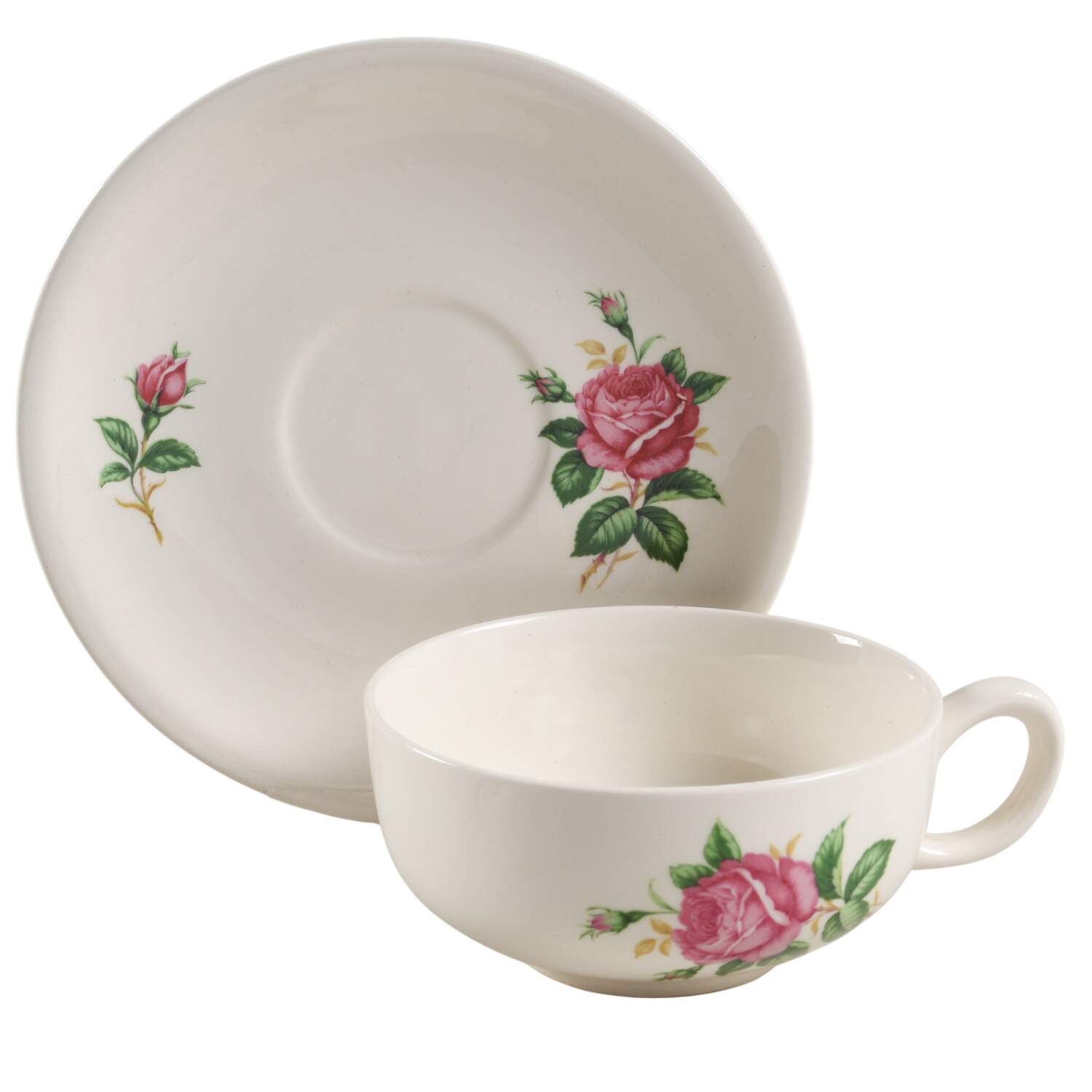 PCP101 Flat Cup & Saucer Set by Paden City-1