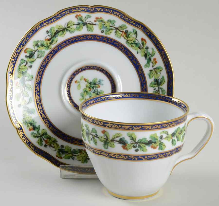 Chene Royal Flat Cup & Saucer Set by Puiforcat-1