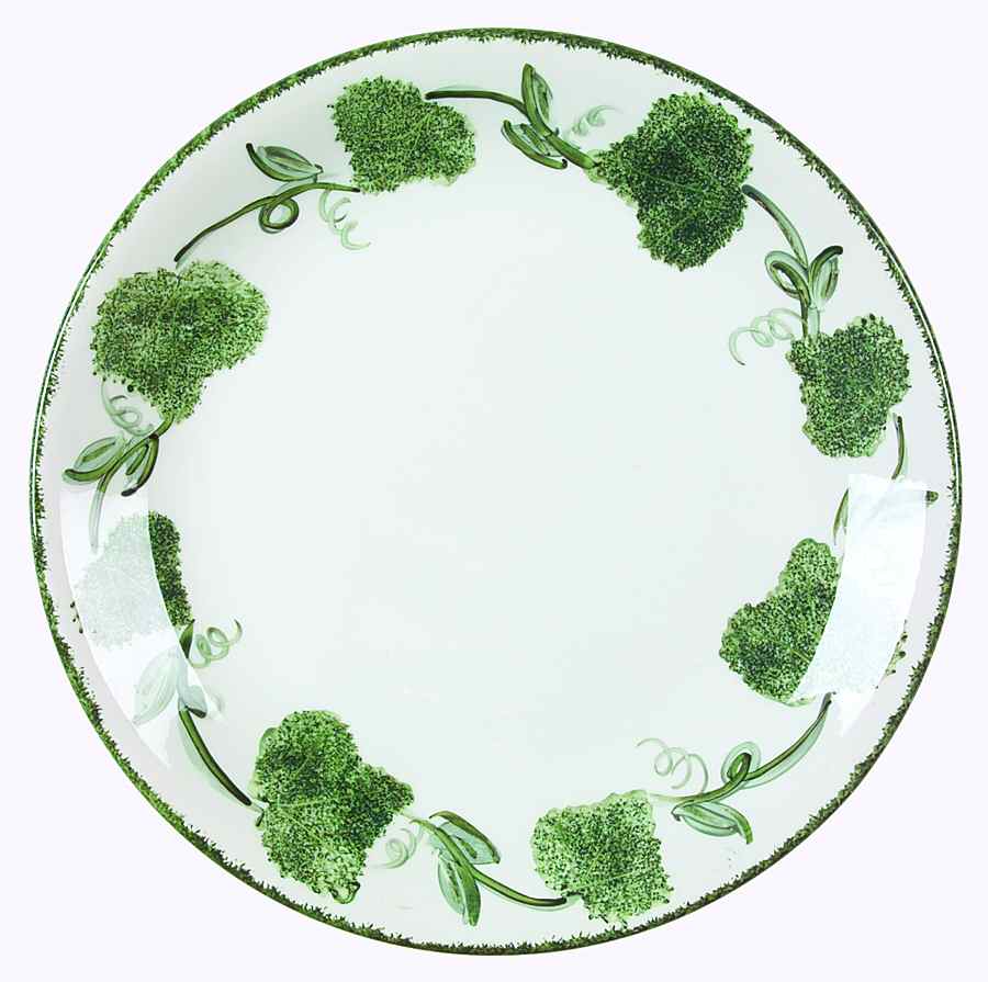 Green Leaf Dinner Plate by Poole Pottery-1
