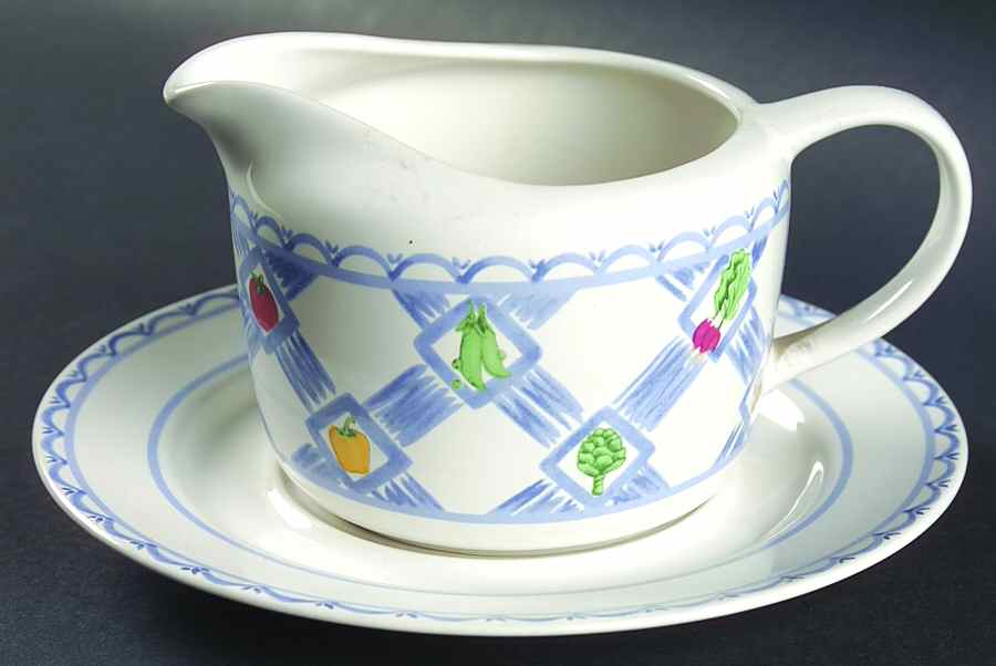 Country Market Gravy Boat & Underplate by Pfaltzgraff-1
