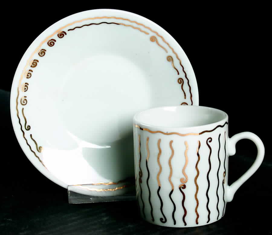 Nile Flat Demitasse Cup & Saucer Set by Pottery Barn China-1