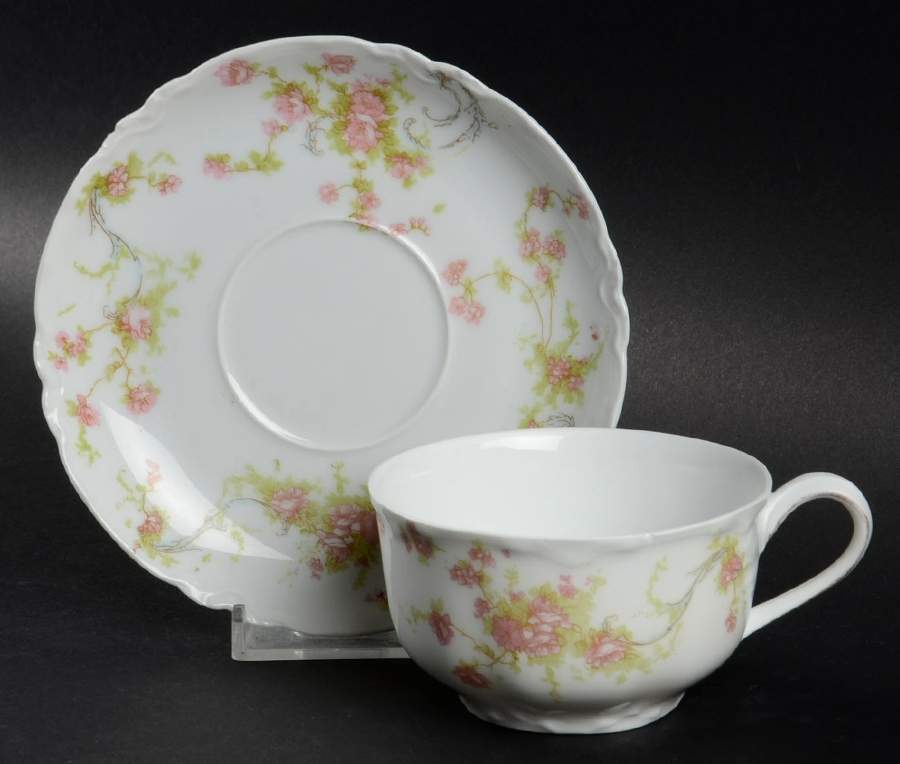 PLE1 Flat Cup & Saucer Set by Peerless (Bavaria)-1