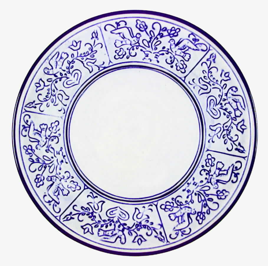 Blue Dowry Dinner Plate by Pennsbury-1