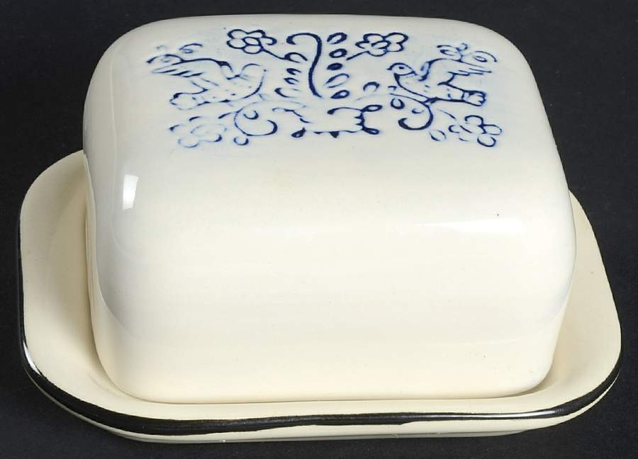 Blue Dowry Square Covered Butter by Pennsbury-1