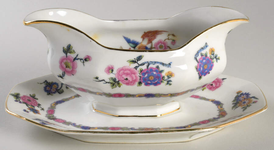 POY135 Gravy Boat with Attached Underplate by Jean Pouyat-1