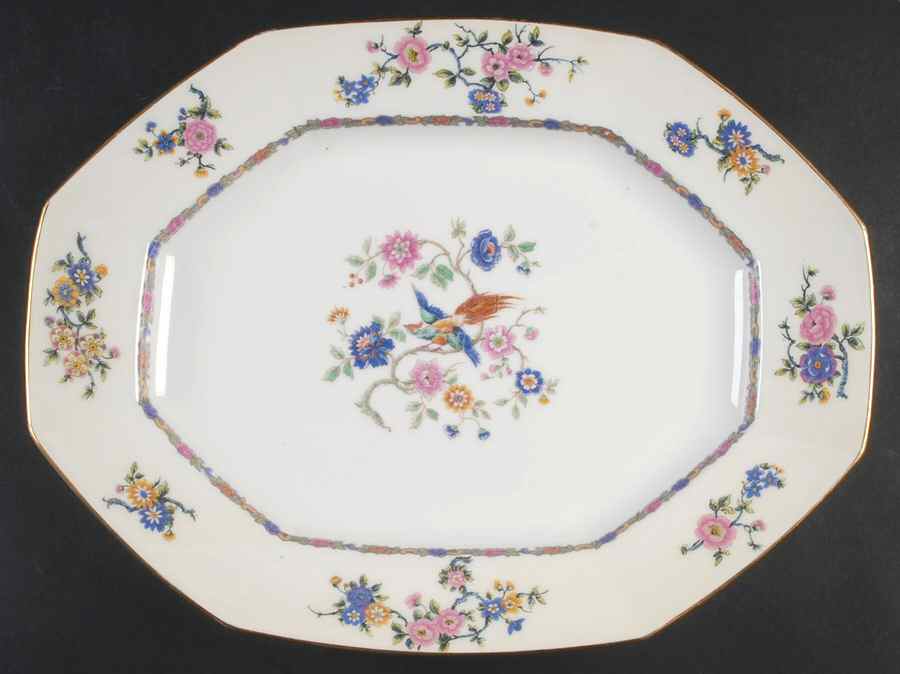 POY135 15" Oval Serving Platter by Jean Pouyat-1