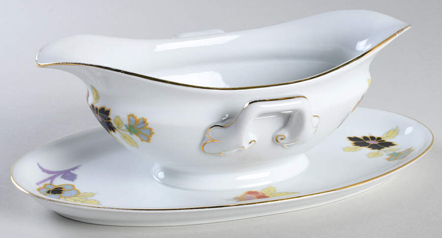 10882 Gravy Boat with Attached Underplate by Pirkenhammer-1