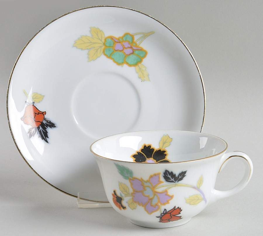 10882 Footed Cup & Saucer Set by Pirkenhammer-1