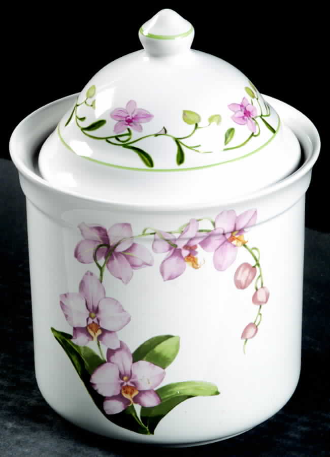 Orchids Medium Canister & Lid by Porta-1