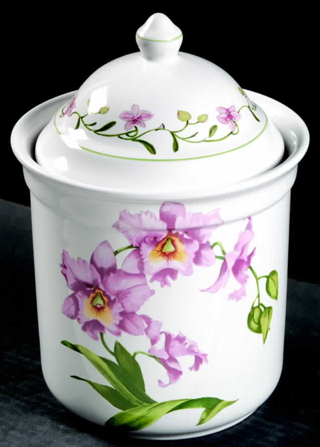 Orchids Large Canister & Lid by Porta-1