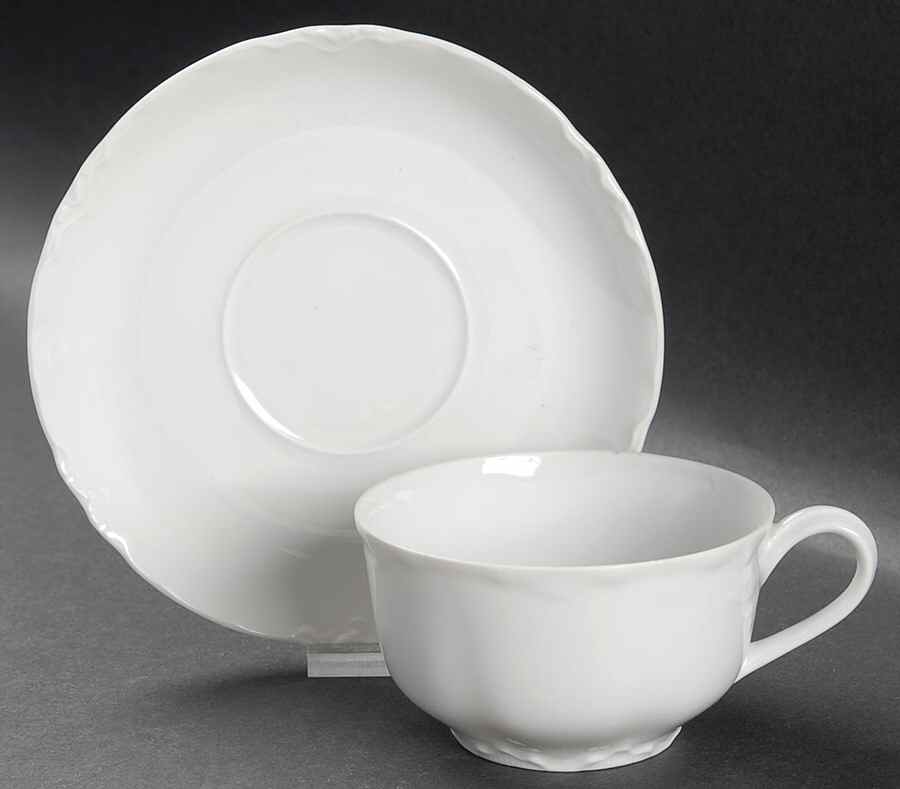 PLE2 Flat Cup & Saucer Set by Peerless (Bavaria)-1