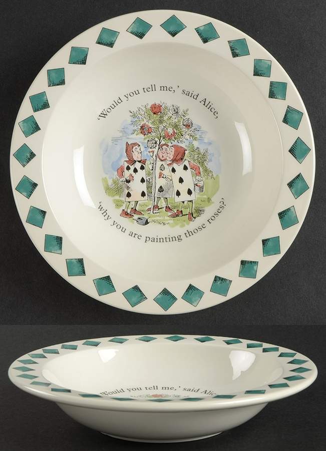 The Mad Hatter's Tea Party Soup/Cereal Bowl by Poole Pottery-1