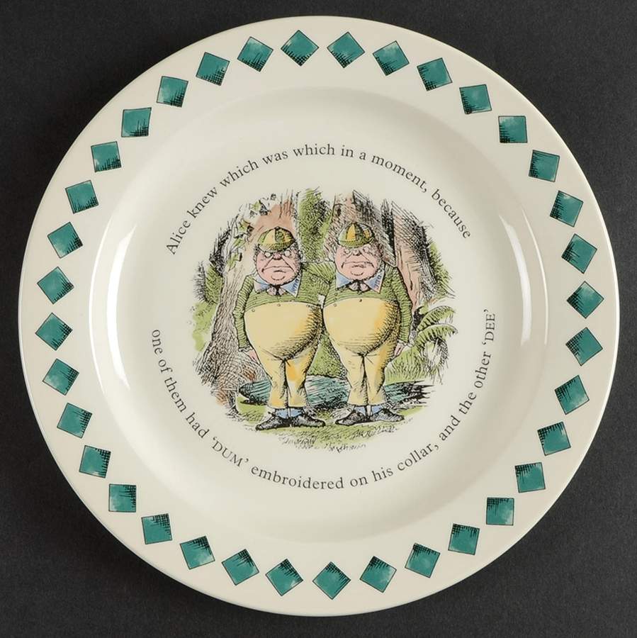 The Mad Hatter's Tea Party Dessert Luncheon Plate by Poole Pottery-1