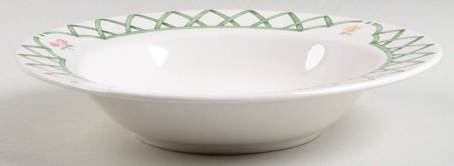 Garden Trellis Rim Soup Bowl by Pfaltzgraff-1
