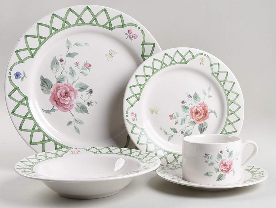 Garden Trellis 5 Piece Place Setting by Pfaltzgraff-1