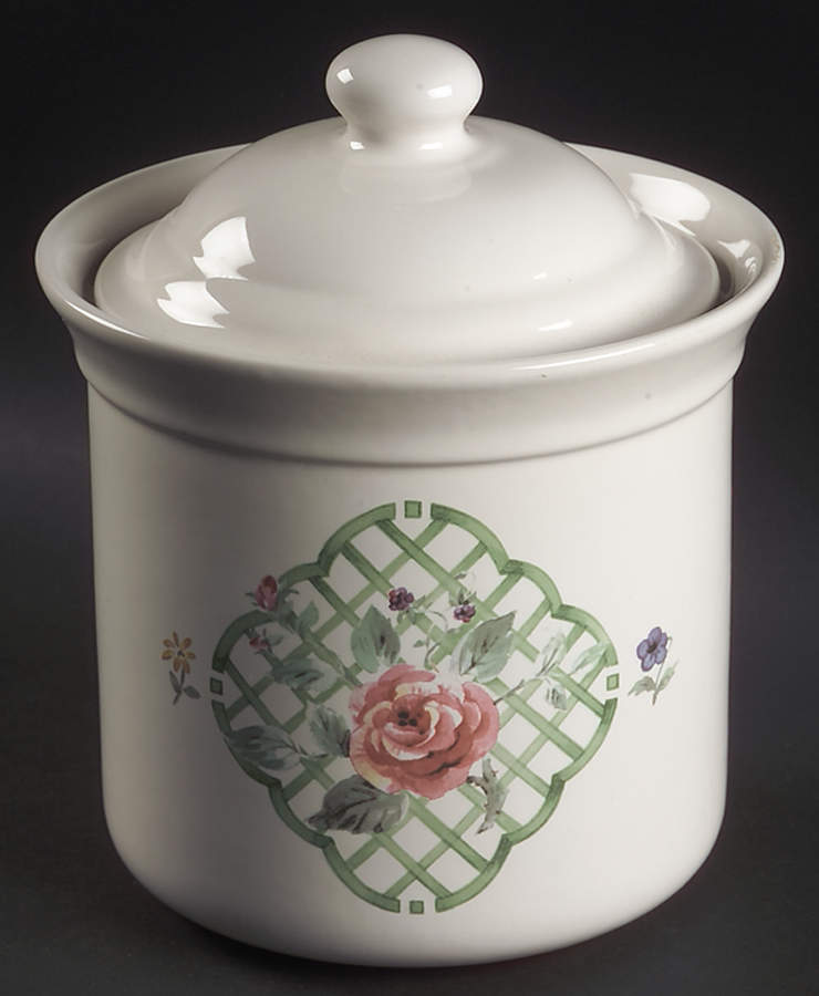 Garden Trellis Medium Canister & Lid by Pfaltzgraff-1