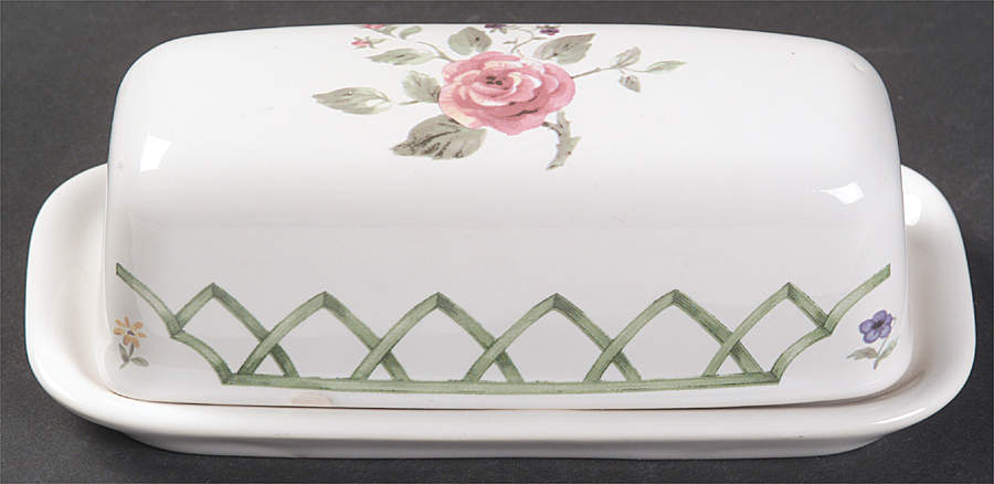 Garden Trellis 1/4 Lb Covered Butter by Pfaltzgraff-1