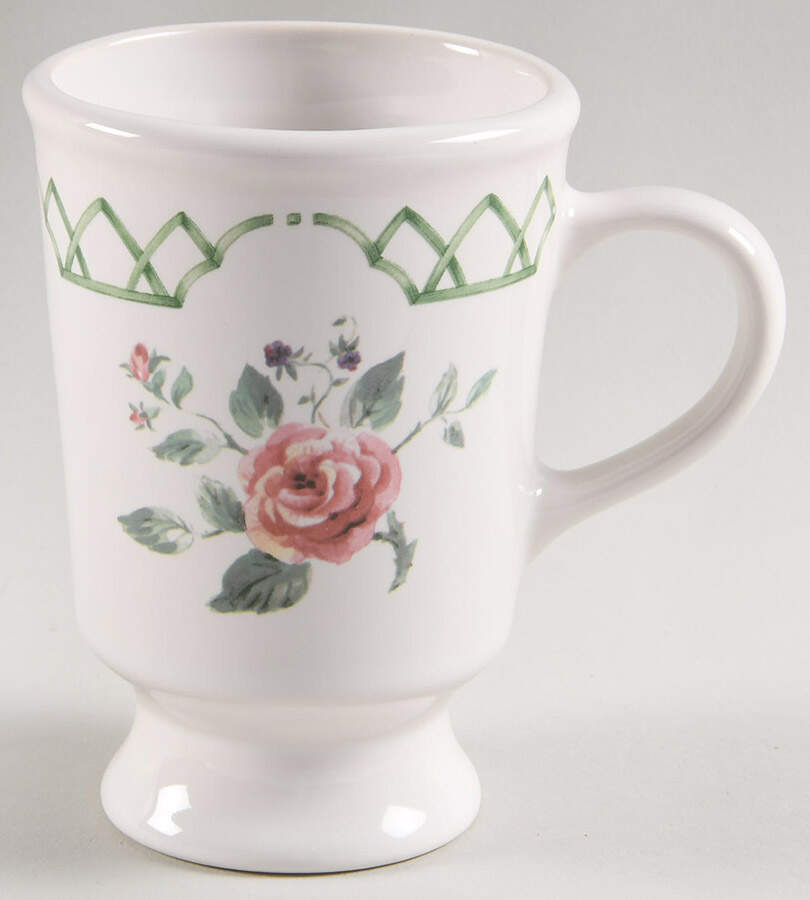 Garden Trellis Pedestal Mug by Pfaltzgraff-1